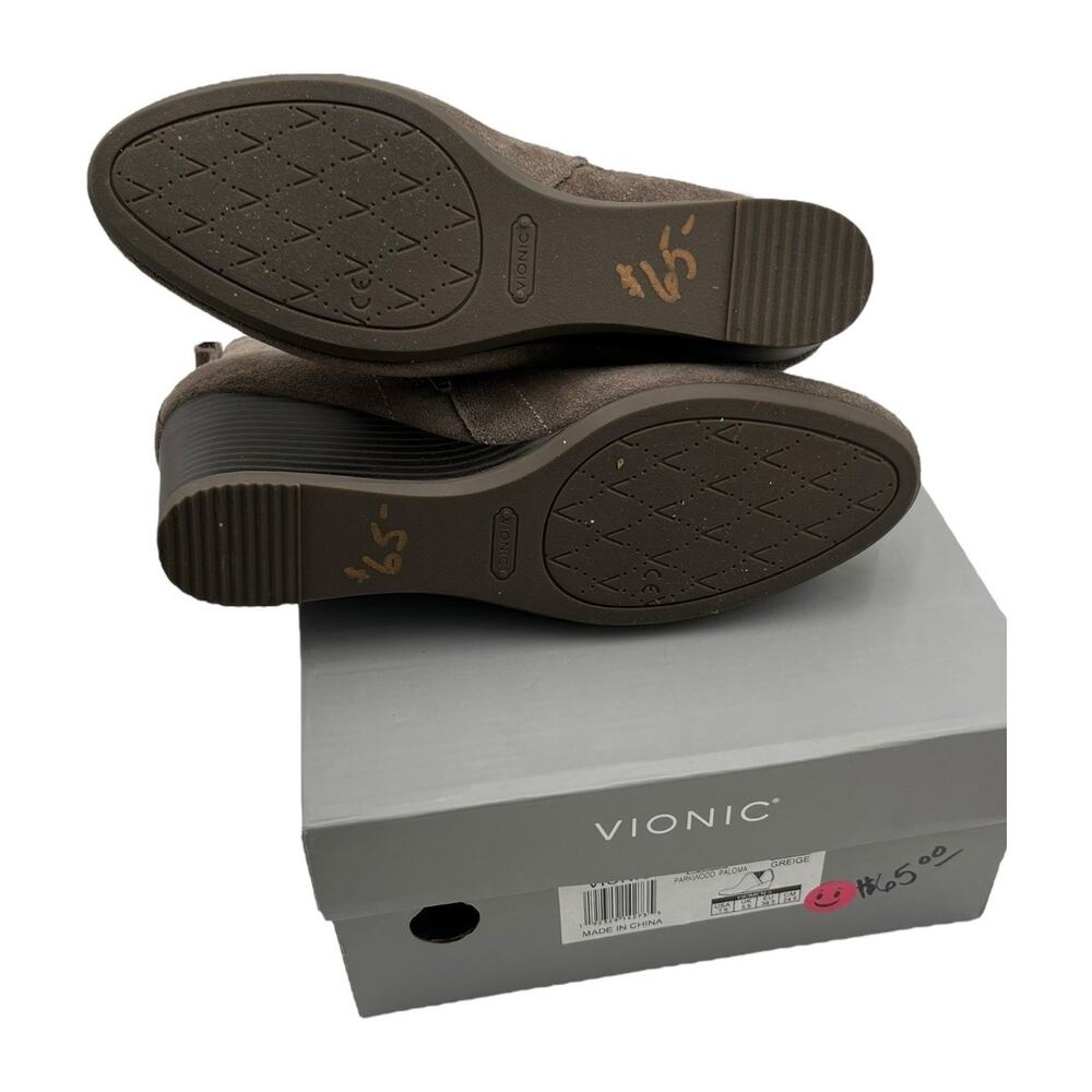 Vionic Womens Grey Wedge Ankle Boots Sz 7.5 Weather Resistant New w/box Paloma - Picture 9 of 9